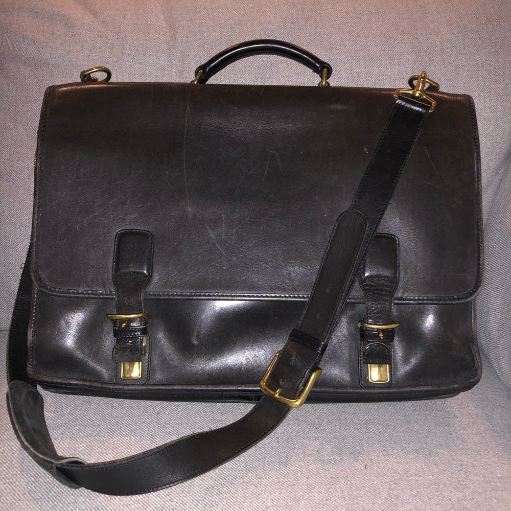 Coach Leather LapTop Messenger Bag